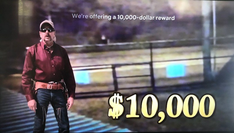 Joe Exotic Reward Offer
